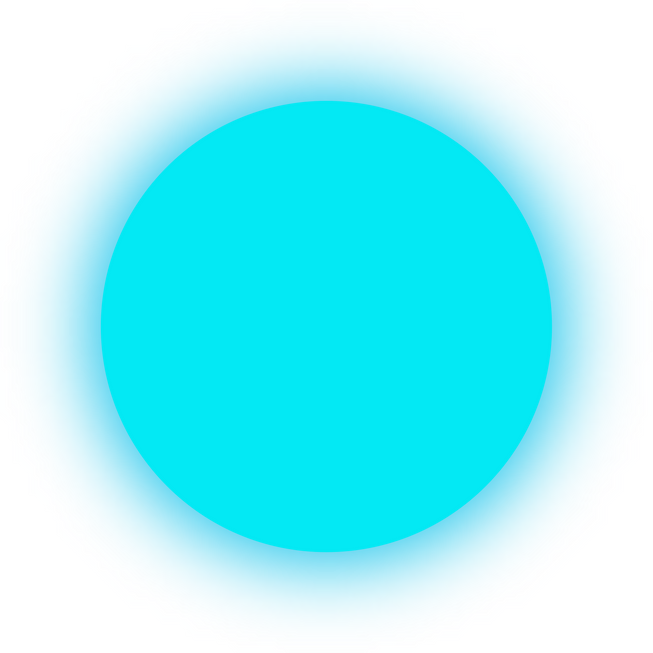 Glowing Blue Neon Circle