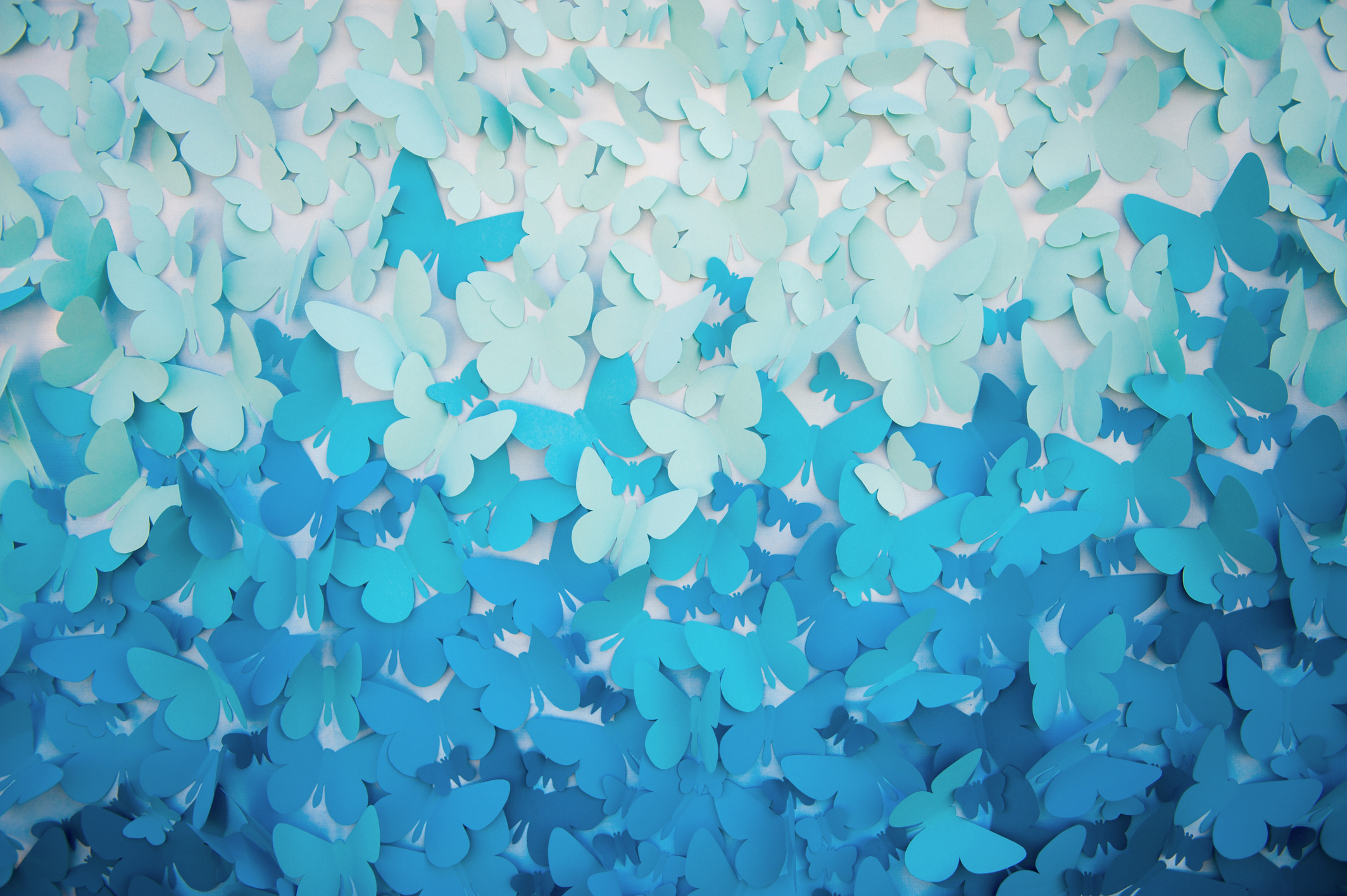 background of blue butterflies